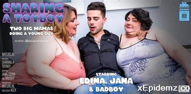 Edina - Big Breasted Threesome With One Lucky Toyboy (2021/Mature/HD)