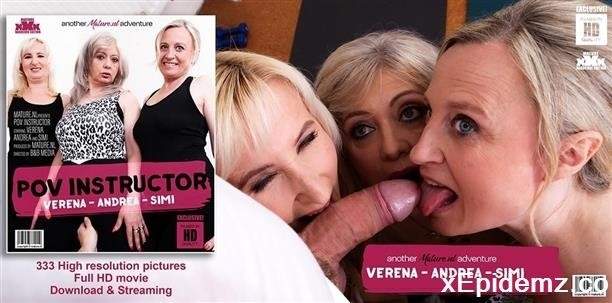 Andrea V, Simi, Verena - The Pov Instructor Is Ready For His Three Cougars (2021/Mature/FullHD)