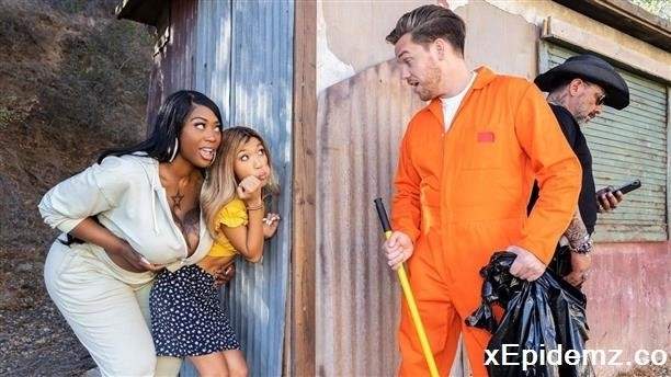 Victoria Cakes, Clara Trinity - Fucking The Hitchhiker And The Jailbird Part 2 (2021/BrazzersExxtra/HD)