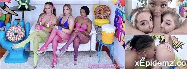 Lana Analise, Misty Meaner, Avery Jane - Filling Lana, Misty And Averys Thirsty Throats (2021/Swallowed/HD)