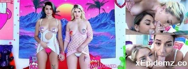 Roxie Sinner, Riley Reign - Roxie And Riley Love Sucking Cock (2022/Swallowed/HD)