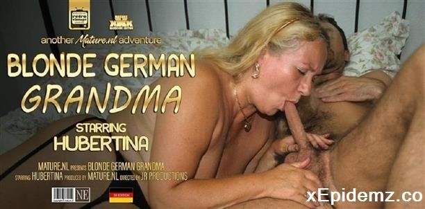Hubertina - Blonde German Grandma With Big Tits Fucks And Sucks A Hard Cock (2023/Mature/SD)