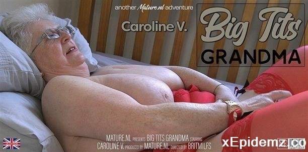 Caroline V - Compilation Of Horny Grandma Caroline V. Playing With Her Big Tits (2023/Mature/FullHD)