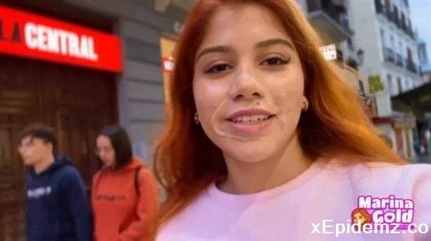 Marina Gold - Public Cumwalk In Madrid City Center (2022/Xvideos/FullHD)