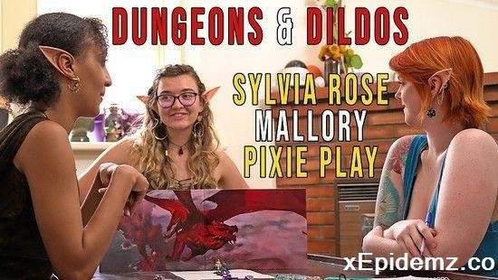 Pixie Play, Sylvia Rose, Mallory - Dungeons And Dildos (2023/GirlsOutWest/SD)