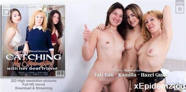 Hazel Grace - Stepmom Tati Bali Gets Into A Lesbian Threesome With Her Stepdaughter And Her Best Friend (2023/Mature/FullHD)