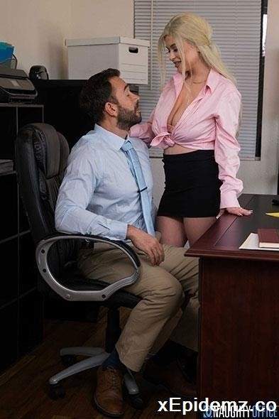 London Laurent  - Busty Blonde London Laurent Fucks And Sucks Her Bosss Big Cock To Keep Her Job (2023/NaughtyOffice/SD)