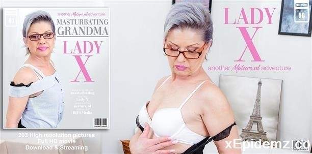 Lady X - Small Breasted Granny Lady X Loves To Play With Her Wet Shaved Pussy When Shes Alone (2023/Mature/FullHD)