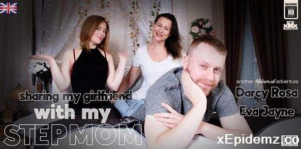 Chris Cobalt - Chris Has A Hot Threesome With His Milf Stepmom Eva Jayne And His Girlfriend Darcy Rosa (2023/Mature/FullHD)