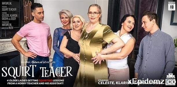 Celeste, Gasha, Klarisa, Sissy - Four Older Ladies Get Teached How To Squirt And Then Some! (2023/Mature/HD)