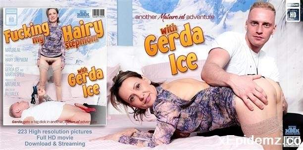 Gerda Ice - Toyboy Fucking His Hairy Stepmom Gerda Ice In The Bedromm After Being Caught Jerking Off (2023/Mature/FullHD)