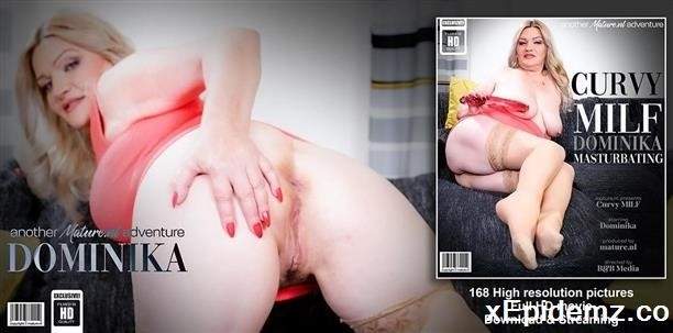 Dominika - Masturbating Unshaved Curvy Milf Dominika Gets Wet On Her Sofa With A Dildo (2023/Mature/FullHD)