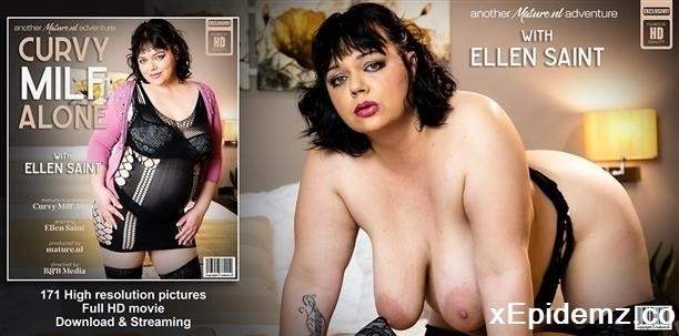 Ellen Saint - Ellen Sain Is A Masturbating Curvy Czech Milf With A Shaved Pussy, A Big Ass And Big Natural Tits (2023/Mature/FullHD)