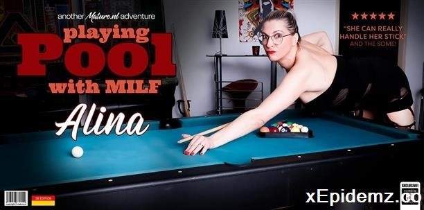 Alina - Alina Is A German Tall Milf With A Shaved Pierced Pussy That Loves To Play With A Poolstick (2024/Mature/FullHD)