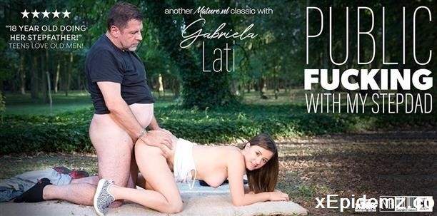 Gabriella Lati - Dirty Old Man Fucking His 18 Year Stepdaughter Gabriella Lati In Public At The Park (2024/Mature/FullHD)