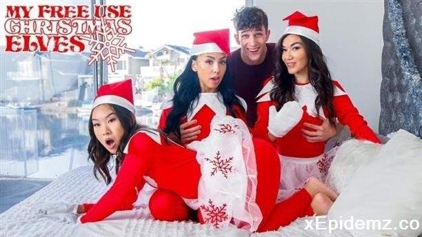 Bianca Bangs, Kimmy Kimm, Sawyer Cassidy - My Free Use Christmas Elves - S28E2 (2024/StepSiblingsCaught/SD)